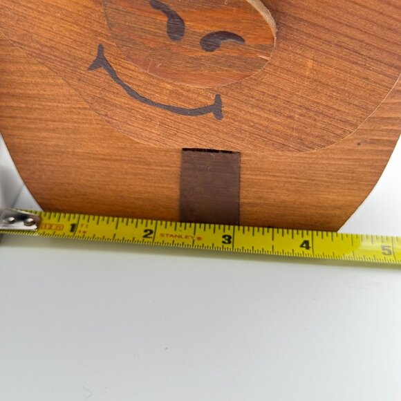 Wooden Pig Doorstop Vintage Handcrafted Handpainted Farmhouse Rustic Decor - Picture 4 of 10